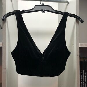 La SENZA Black Velvet like Top